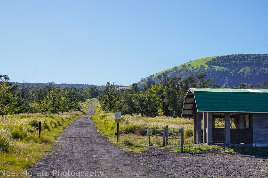 Entry check in station at Pu'uwa'awa'a Cinder Cone State Park