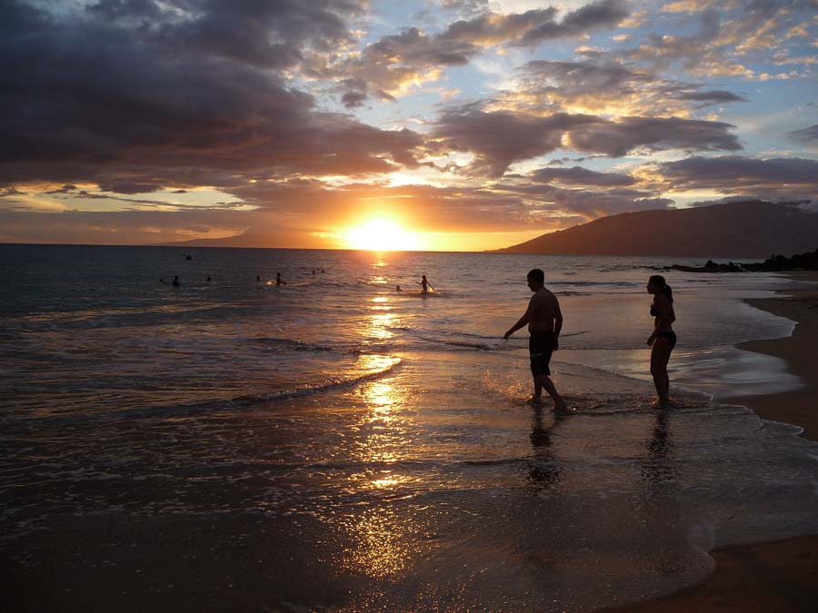 Makena's Little or Big beach for a sunset experience in Maui