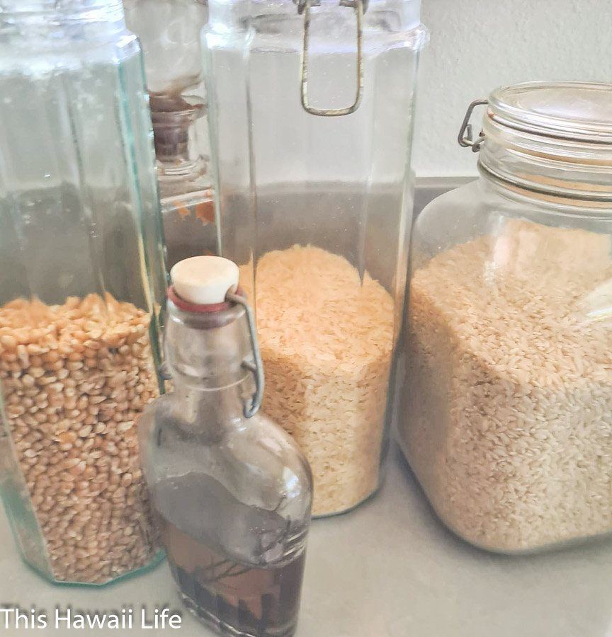 Use glass or resurable containers for  storing buik purchase food items