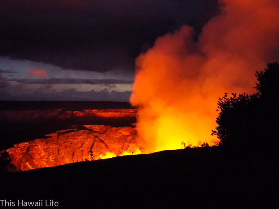 Night time visits and viewing at Volcanoes National Park