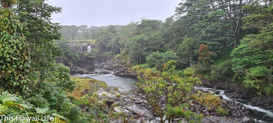 More waterfalls at Pe'epe'e falls and boiling pots 