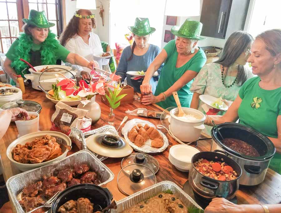 potlucks are always the big events and social gatherings on the islands
