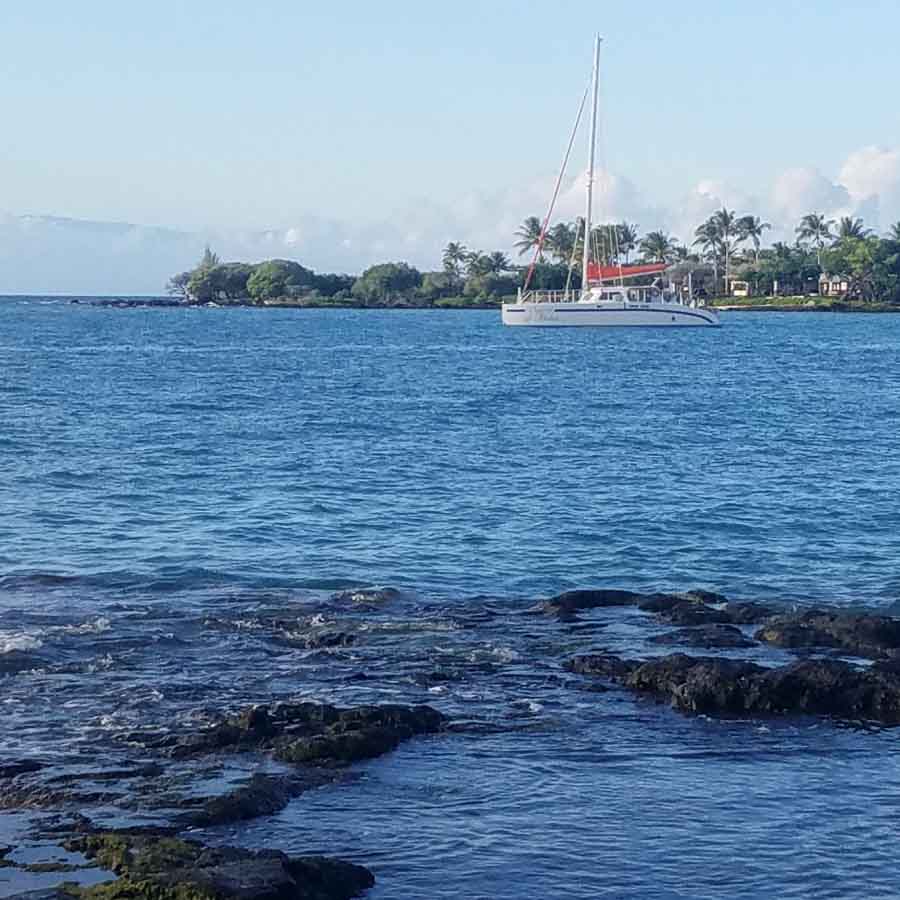 Take a sunset cruise around A Bay and the Kohala Coast