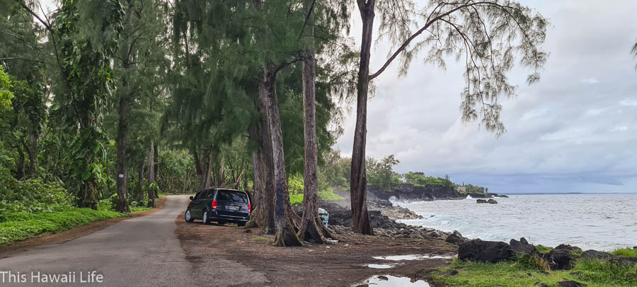New Governemtn beach road from Pahoa to Hawaiian beaches loop 