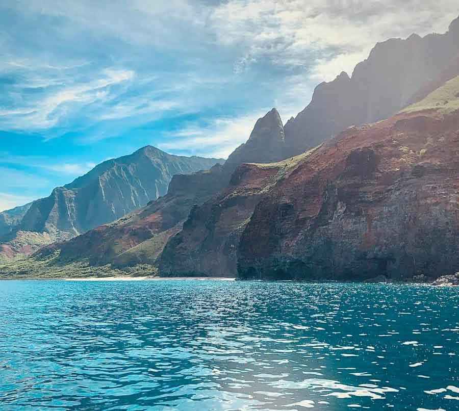 How can you explore the Napali coast?