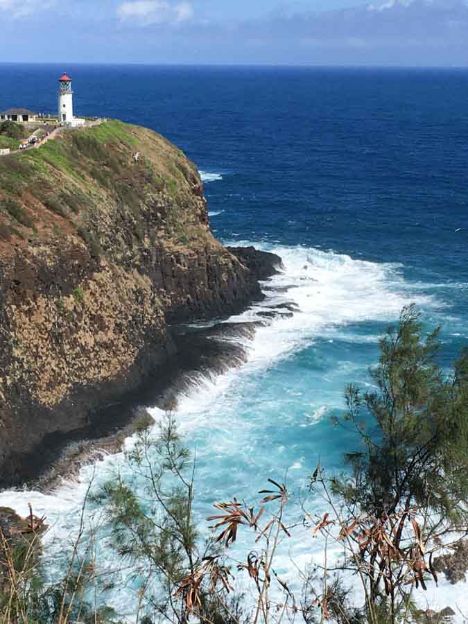 Hike to a light house on the northeastern tip of Kauai