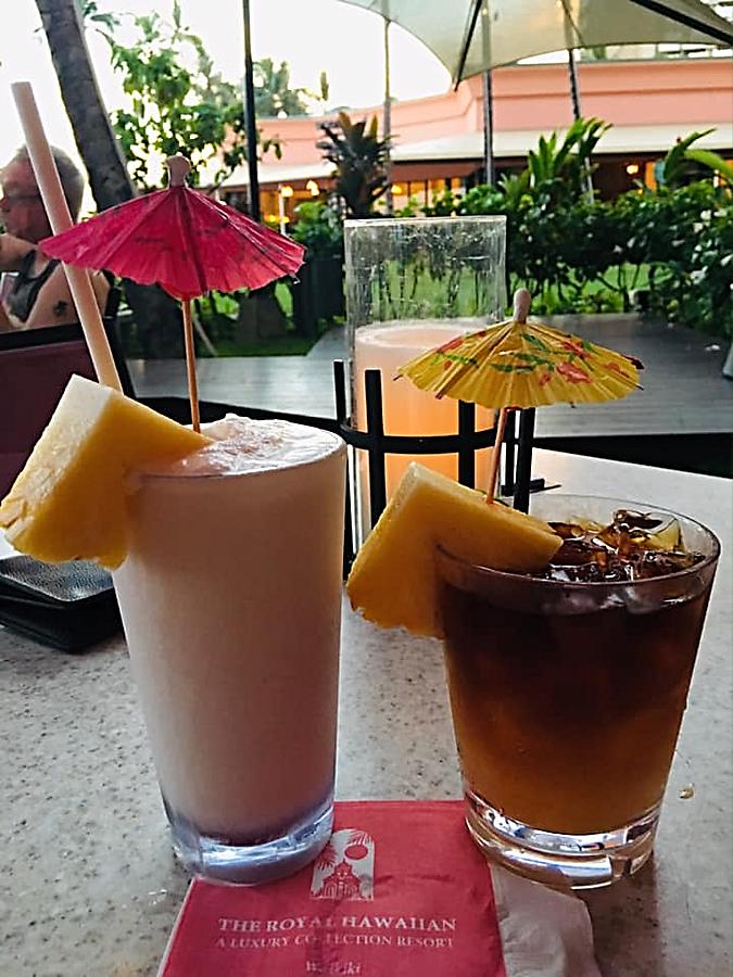 Cocktails and sunset views at Waikiki