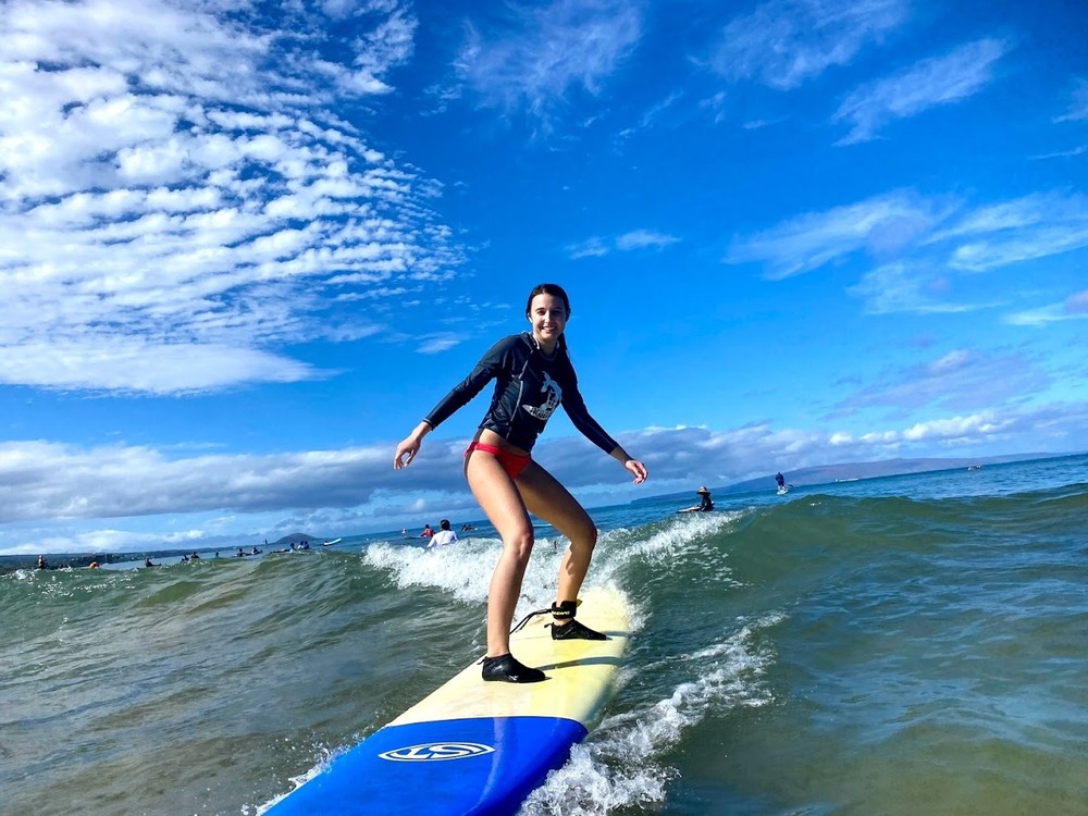 Surfing lessons with Action Sports surf school