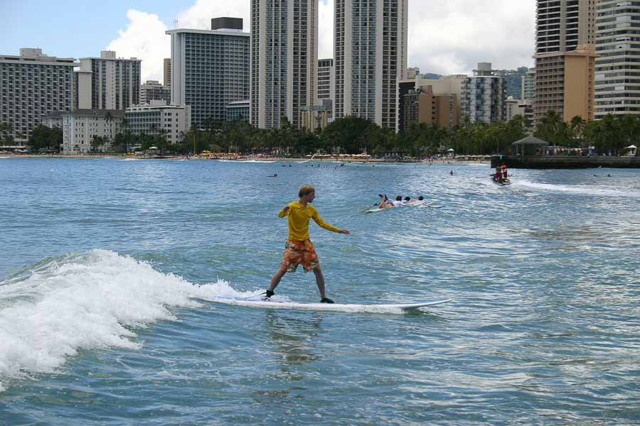 surfing lesson in Waikiki
