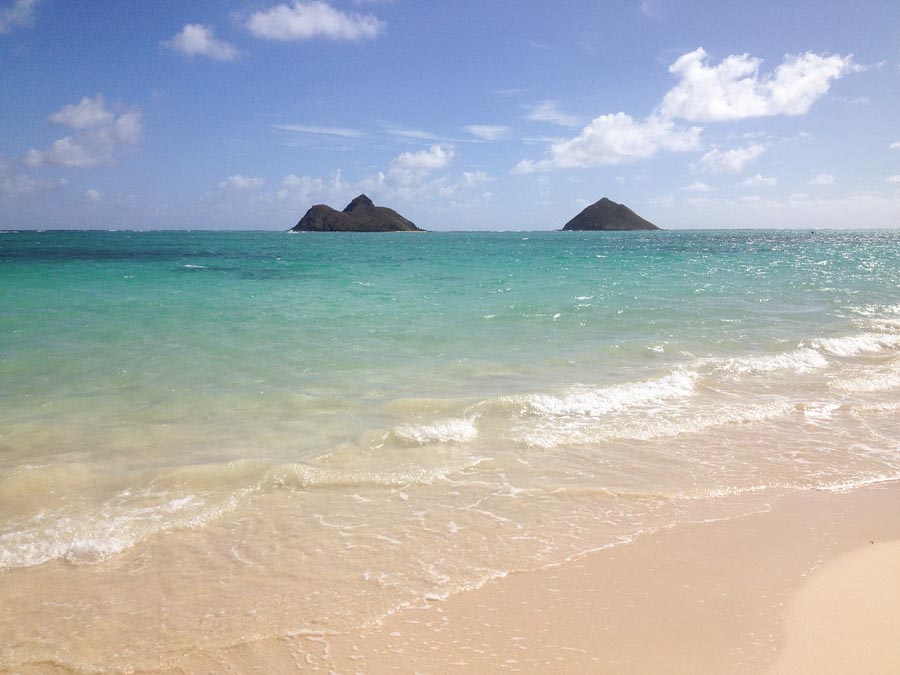 A perfect day in Lanikai beach on the east side of Oahu