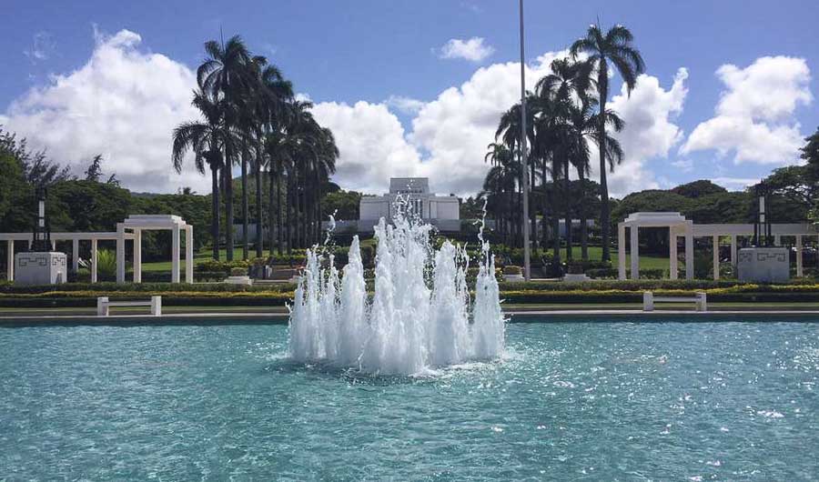 Historic La’ie town and religious center for the Mormon church