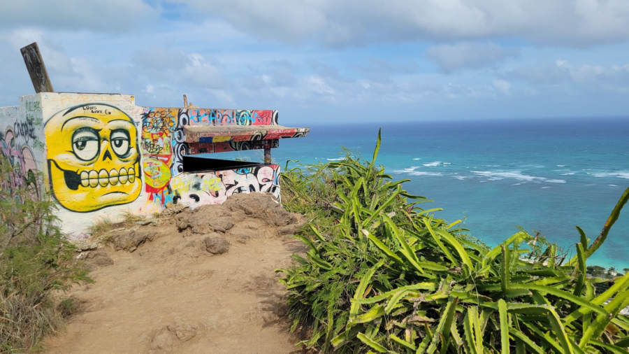 Explore the Lanikai Pillbox trail 
